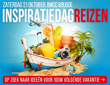 Op zoek naar reisideeën voor je volgende vakantie? Kom langs op onze Inspiratiedag Reizen op zaterdag 21 oktober in Brugge - Klik hier voor meer info